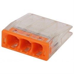 Клемма СМК, серия 203, 3 отверстия, 0,5-2,5 мм2 (упак. 4 шт.) NO-224-29  Б0043947