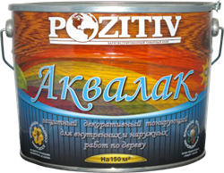 Деревозащитный состав POZITIV Аквалак бесцветный банка 9 кг. 00010001909