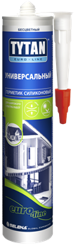 Герметик TYTAN силиконовый универсальный белый картридж 290 мл (12шт) 19830
