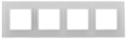 14-5104-01 ЭРА Рамка на 4 поста, стекло, Эра Elegance, белый+бел Под заказ Б0034524
