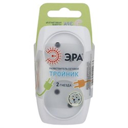 Тройник ЭРА 2гн б/з (белый) SP-2-W C0045520 - фото 71888
