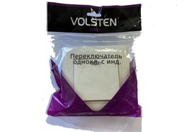 Переключатель одноклавишный с индикатором VIOLET VOLSTEN с/у Распродажа V01-22-P12-S