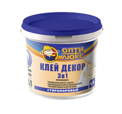 Клей Декор 3в1 1,5кг ОПТИЛЮКС (12шт) 535666