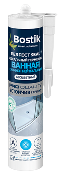 Герметик Bostik Perfect Seal нейтральный силиконовый для ванной прозрачный 280 мл (12шт) BOK638653