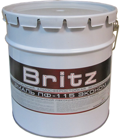 Эмаль ПФ-115 "BRITZ" синяя 25кг ГОСТ 6465-76 6596