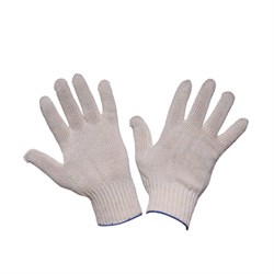 Перчатки х/б БЕЗ ПВХ, 5 нит.10 класс (белые) (300 пар./уп.) 00-00014631