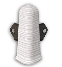 Угол наружный (внешний) с крепежом для плинтуса 70мм "Деконика" Алюминий темный 187 (20шт/уп) Д-П70-Нк 187 АЛМ ТЕМ