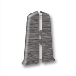 Торцевые (пара) для плинтуса 70мм "Деконика" Алюминий темный 187 (10 шт/уп) Д-П70-Тп 187 АЛМ ТЕМ