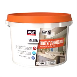 Эмаль VGT ВД-АК-1179 унив.полуглян.супербел. база А, 10кг (4шт)																														 17895