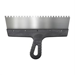 Шпатель 300мм,зубчатый зуб 6мм,нерж.сталь фасадный БИБЕР (10) 35231