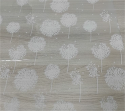 pn006 DEKORON 45 см/8 м витраж цветной	 прозрачная  одуванчики белые																											 АДВ11162