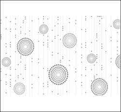 pn031 DEKORON 45 см/8 м витраж цветной прозрачная круги серые																											 00104708