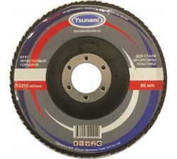Диск лепестковый торцевой 22*150 А36 TSUNAMI  (10шт/уп)																														 D96100000015040