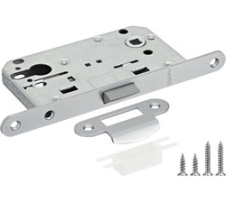 Защелка дверная,цвет-мат.хром с пластик.язычком под цилиндр RP1885 SС. RUCETTI 9014495