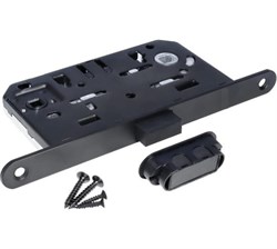 Защелка дверная,цвет-черный магитная RM1895 BL. RUCCETI 9014496