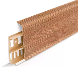 Плинтус напольный с кабель-каналами 85мм "Деконика" Дуб янтарный 221 (20шт/уп) Д-П85 221 ДУБ ЯНТ