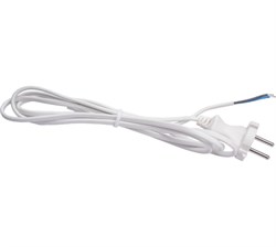 Шнур для бра 2х0,75мм2 1,8м без выкл белый 2,5А																														 Б0051341