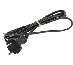 Шнур для бра 2х0,75мм2 1,8м без выкл черный 2,5А																														 Б0051342