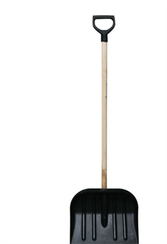 Лопата снеговая  410х360мм,МЕТЕЛЬ №2 ЦВЕТНАЯ  пластмассовая с оц.. планкой,ф32 с ал/ч и ручкой *13132