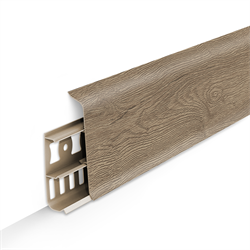 Плинтус напольный с кабель-каналами 70мм "Деконика" Дуб каппучино 205 (20шт/уп) Д-П70 205 ДУБ КАП