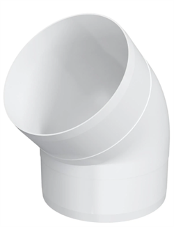 Колено ККП D100 45° пластик ERA  10ККП 45°