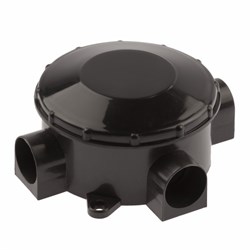 Коробка распаячная ОУ КОР 70х35х3-b трехрожковая,черная IP42  ЭРА Б0052726