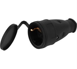 Розетка кабельная Rx10-B ЭРА с/з 16А прямая черная Б0055418