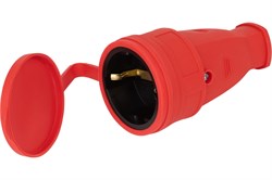 Розетка кабельная Rx10-R ЭРА с/з 16А прямая красная Б0055419