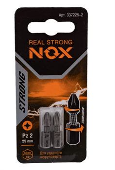 Биты PZ 2 х 25мм STRONG  бокс (2шт/уп)(50шт/кор) 337225-2