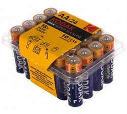 Элемент питания Kodak LR6-24 plastic box MAX SUPER Alkaline [24 3A PVC] (24шт/уп) Б0014327