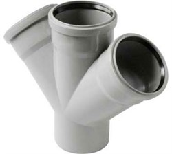 Крестовина  50/50/50х45° вн.канализ. (100) VALFEX 27105050