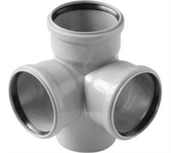 Крестовина двухпл.110/110/50 лев. вн.канализ. (25) VALFEX 28111150