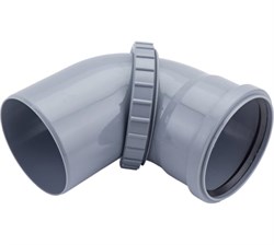 Отвод поворотный (универсальный) 110мм вн.канализ.(30) VALFEX  23100110