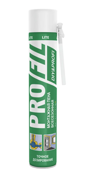Пена бытовая PROFIL 65 Lite ручная 625 мл всесезонная (-5) 199030