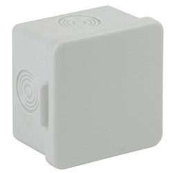 Распаячная коробка ЭРА KOR-65-65-50-4 открытой установки серая 65х65х50мм без гермовводов 4 вх. IP54 Б0037444