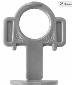 Зажим 3D+СВП Strong 2мм серый (100шт) ЗЕВС К00005560