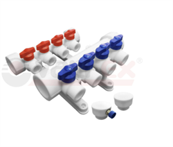 Коллекторная группа 32х20 на 2 выхода (4/1) (Valfex) БЕЛАЯ "ВАЛФ-РУС" 101143202