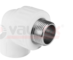 Угольник переходной с наружной резьбой 25х1/2" (90/15) (Valfex) БЕЛЫЙ 10126125