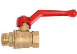 Кран шаровой N/P59 для ВОДЫ   1/2" ВР/НР ручка-рычаг, латунный VALFEX 11Б27фт1М (80/20) VF.215.LR1.012.N/P59
