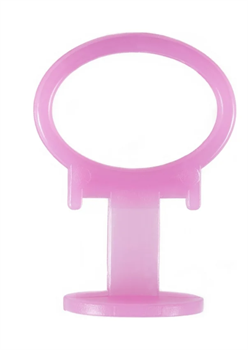 Зажим 3D+СВП Slim 1мм розовый  ( 500шт) ЗЕВС 5100