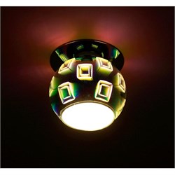 Светильник DK 88-2  ЭРА декор "3D квадрат" G9 220V 35W серебро/мультиколор Б0032366-