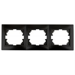 1-503-05  Intro Рамка на 3 поста гор., СУ, Plano, антрацит Б0044580