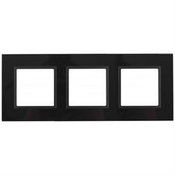 14-5103-05 ЭРА Рамка на 3 поста, стекло, Эра Elegance, черный+антр Под заказ Б0034510