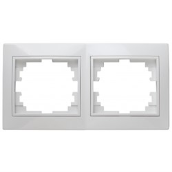 1-502-01 Intro Рамка на 2 поста гор., СУ, Plano, белый Б0027625