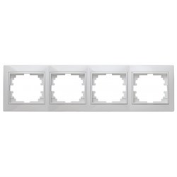 1-504-01 Intro Рамка на 4 поста гор., СУ, Plano, белый Б0027629