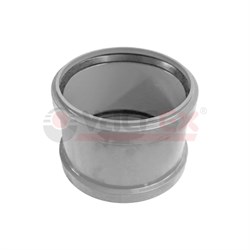 Муфта двухраструбная  50мм вн. канализация (350шт/уп) серая VALFEX  20106050