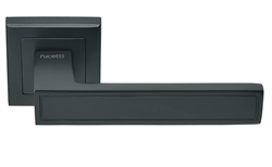 Ручка дверная ,цвет-черный на квадрат.основе RAP 23-S BL Rucetti  9013300