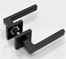 Ручка дверная ,цвет-черный на квадрат.основе  RAP 16-S BL   Rucetti  9013294