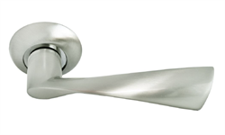 Ручка дверная .цвет-бел.никель/хром на круг.основе RAP 1 SN/CP-IND  Rucetti 9012444