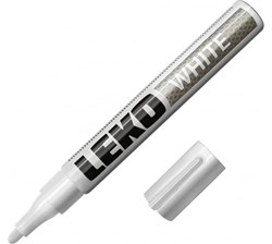 Маркер с нитроэмалью ,белый LEKO (12шт/144кор) 011904